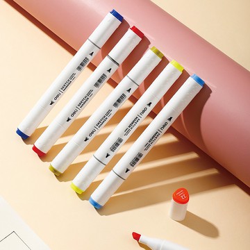 得力Deli雙頭三角桿麥克筆組/E70803-12/12色~80色