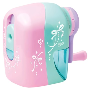 SONiC 自動退筆手動削鉛筆機 適用於圓形、六角形和三角形鉛筆 半透明款式  粉綠  1個