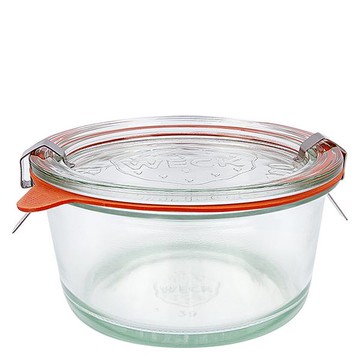 (預購) Weck  德國玻璃收納罐 565玻璃罐附玻璃蓋 Tulip Jar (附贈密封圈XL)  450ml(XL) (WK049)