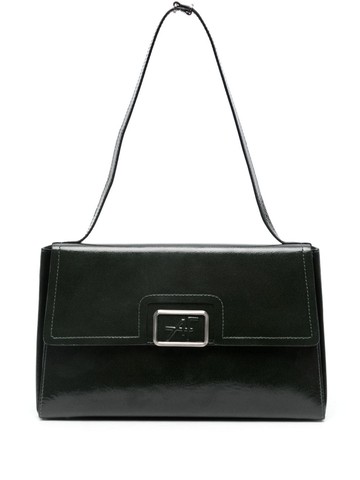 Alberta Ferretti - foldover-top leather bag - women - Goat Skin - One Size - Green