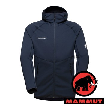 【MAMMUT 長毛象】Aconcagua男透氣快乾刷毛連帽外套『海洋藍』1014-04282 戶外 露營 登山 健行 休閒 時尚 透氣 刷毛 連帽外套
