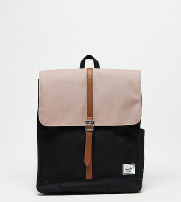 Herschel Supply Co Exclusive City Mid backpack in ash rose and black-Multi