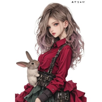 【3 月新品 2】07-095-0286 人物貼紙 動物與少女蕾絲