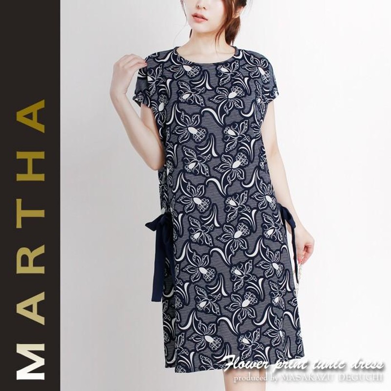 ワンピース レディース カシュクール MARTHA マーサ 体型カバー ひざ丈