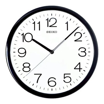 seiko SK037 精工鐘 (QXA847K) 北歐風時尚簡約掛鐘 黑 31.1cm