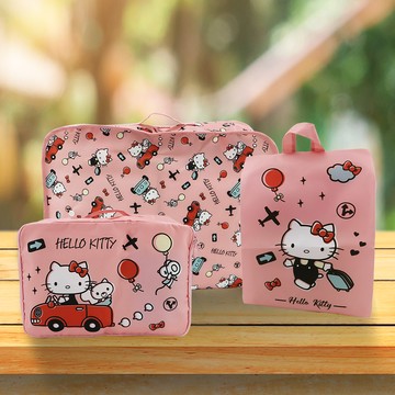 Hello Kitty旅行收納三件組 (衣物袋+內衣袋+鞋袋)