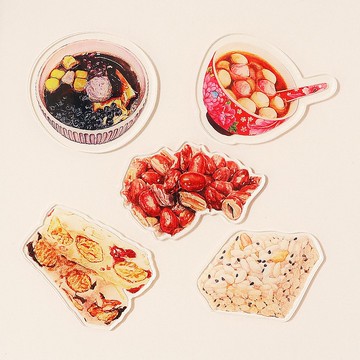 【經典台灣甜食系列】手繪美食壓克力磁鐵/冰箱貼/強力磁鐵