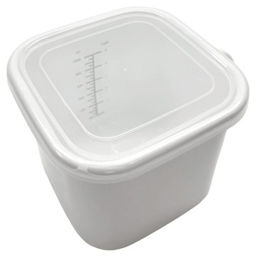 日式加厚琺瑯方形收納杯 附蓋  1.4L  1組