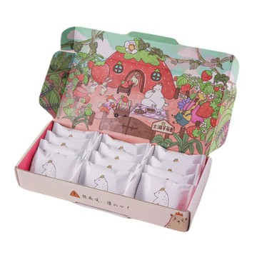 熊后草莓牛奶蘇打牛軋餅12入