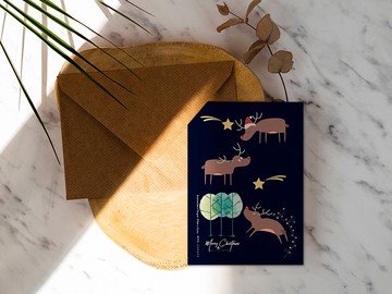 麋鹿三兄弟【CM17053】洛可可草莓 WELKIN手創明信片