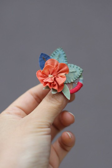 壹染指原創 草木染手縫布藝 | 領花 胸針 別針 包飾 | 現貨