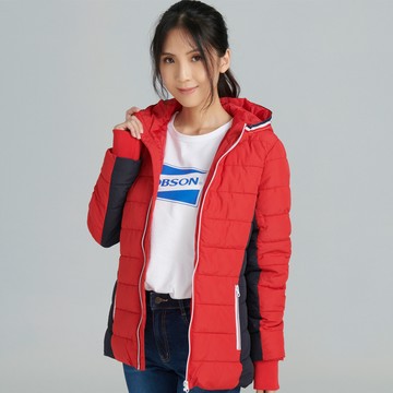 BOBSON 女款連帽絲棉外套 (81103-13)