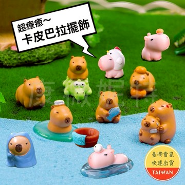 卡皮巴拉擺飾🌈【隔日到貨】景觀擺件 辦公室書櫃擺飾 場景佈置 酒櫃擺飾 攝影裝飾 盆栽景觀 卡皮巴拉 水豚 多肉 造景