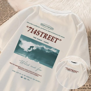 【ZEAN】現貨！當天出 美式復古短袖 250g純棉t恤 加大碼寬鬆上衣 男女生同款衣服 寬鬆落肩短tee 運動休閒衣服