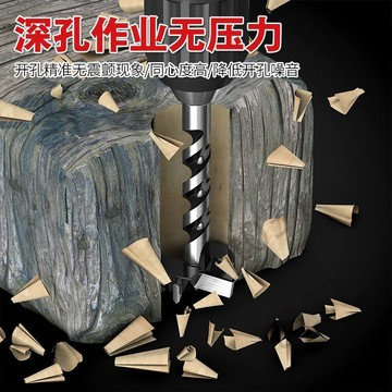 臺灣上新【五金】木工合金開孔器加長型六角柄擴孔鑽門鎖抽屜塑料厚木桌打孔鑽 優選