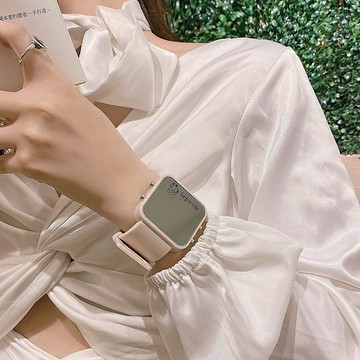 熱門 女生手錶 質量款 獨角獸網紅鏡子手表女ins風初中學生韓版簡約女孩可愛原宿電子表