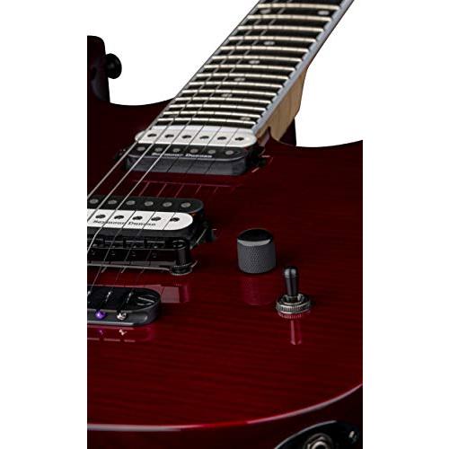 Dean Guitars MD 24 Select String Flame Top Electric Guitar, Right, Trans Cherry (MD 24 FM TCH)