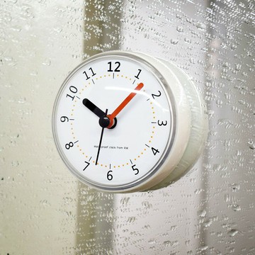 創意小時鐘吸盤鐘防水浴室鐘廚房鐘冰箱貼鐘衛生間吸墻貼玻璃鐘表