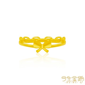 今生金飾 魅力蝶舞戒 黃金戒指