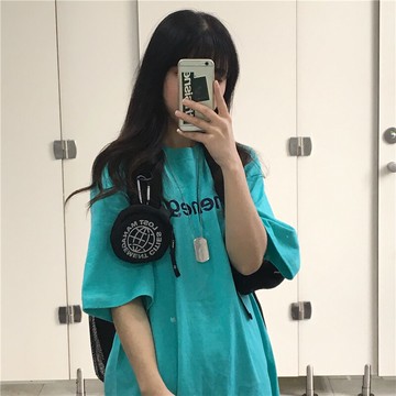 古著少女感短袖t恤女夏韓版ins潮原宿bf風百搭寬松chic蹦迪上衣服