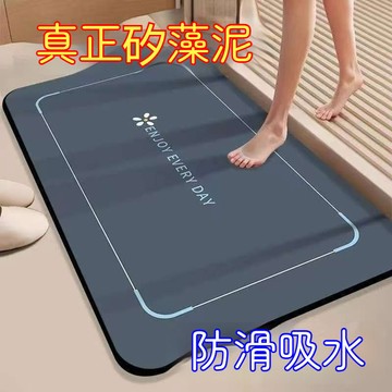 台灣出貨 防滑地墊 硅藻泥腳踏墊 浴室腳踏墊 腳踏墊浴室 吸水地墊 廁所地墊 硅藻地墊 腳踏墊 地墊 浴室 浴室止滑墊