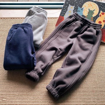 男童加絨運動褲冬季兒童一體絨休閑褲中大童小孩保暖褲子冬裝童裝