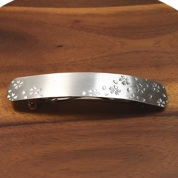 櫻花 / 櫻花花瓣圖案 銀製髮夾 M 尺寸