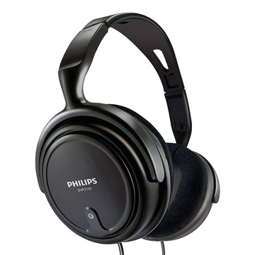 PHILIPS 飛利浦 立體聲耳罩式有線耳機 1個  黑色  SHP2100