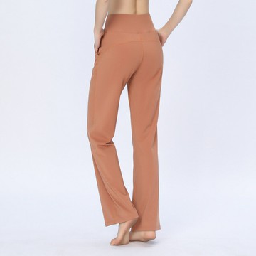 【巴黎精品】現貨+預購 女瑜珈褲運動長褲居家健身瑜珈服親膚透氣速乾-寬鬆高腰口袋微喇叭女褲子a1jn9