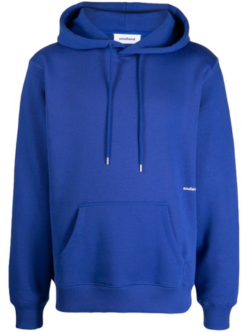 Soulland - Reed organic-cotton hoodie - men - Polyester/Cotton - L - Blue
