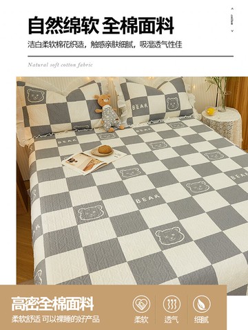 冬季夾棉全棉床蓋純棉單件2021新款高端榻榻米床單三件套四季通用