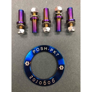 POSH 鍍鈦 齒盤墊片 齒盤螺柱 墊片 螺柱 套裝組 GOGORO 2 GGR2 ggogoro 2