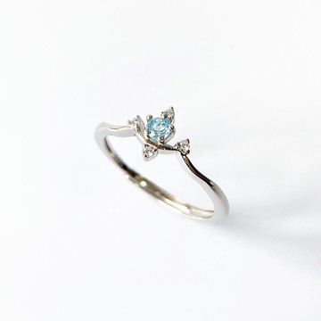 2件85折 | 斯里蘭卡磷灰石純銀戒指 (清新海藍色)