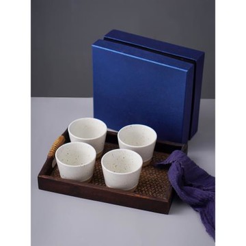 復古日式和風禮盒手工窯變粗陶茶150ml寬口易潔自然愜意精致防燙