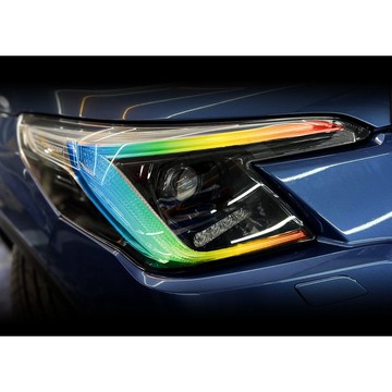 小馬汽車工坊_SUBARU_forester_5.5代森林人_日行燈_7彩透明車燈眉_DIY燈眉貼