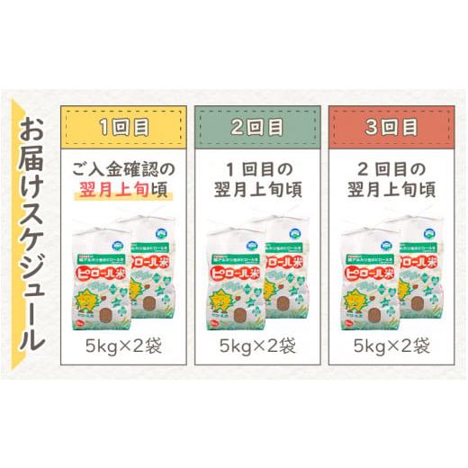 ふるさと納税 福井県 大野市 ミネラル豊富！弱アルカリ性のピロール米 ミルキークイーン 玄米 10kg（5kg×2袋）×3回 計30k…