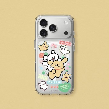 【犀牛盾】iPhone 15/16/17系列 Clear MagSafe兼容 抗黃化透明防摔磁吸手機殼/線條小狗/線條小狗貼紙(兩色可選)