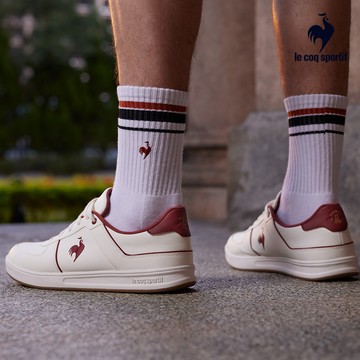 【LE COQ SPORTIF 法國公雞】Cognac網球鞋 運動鞋 男鞋 女鞋-白/紅色LWT73105