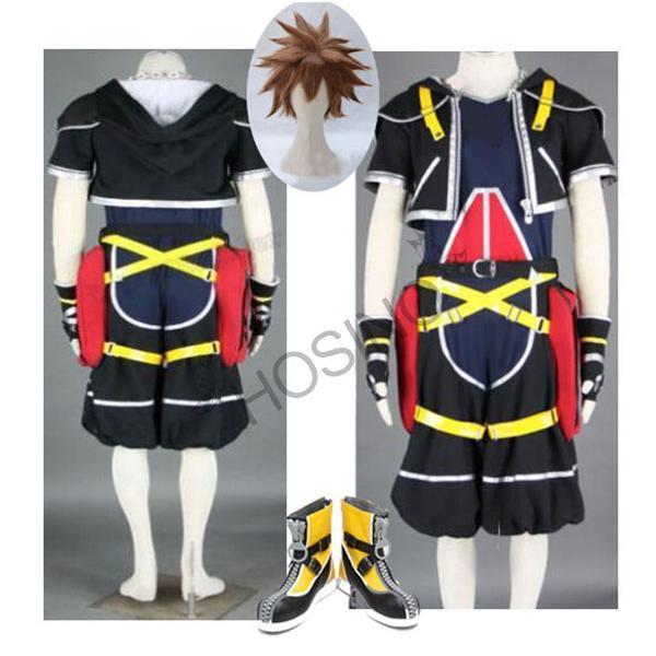 キングダムハーツ Kingdom Hearts 風 ソラ Sora コスプレ衣装ウィッグ