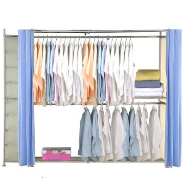 巴塞隆納─AH-49伸縮衣櫥(附八層櫃)