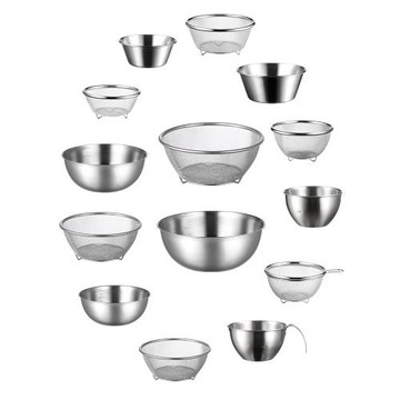 304不銹鋼沙拉盆拌菜盆大上菜碗日式廚房烘培攪拌餡料打蛋盆套裝