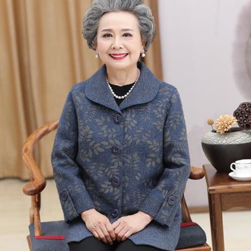中老年人秋裝外套女60-70歲媽媽大碼上衣服老人奶奶太太春秋大衣