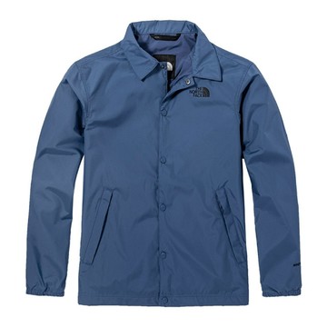 The North Face 男 防潑水襯衫領防風教練外套.防風防潑水.休閒外套.適登山旅行_4U8W-WC4 藍色 V