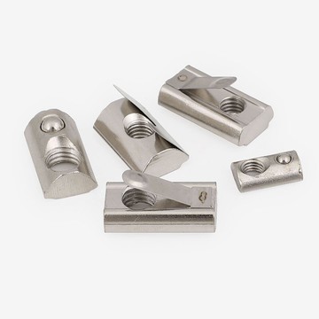 歐標國標鋁型材配件彈片螺母彈性螺母塊30/40/45型M3-M4-M5-M6-M8