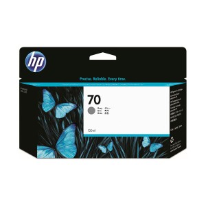 （まとめ） HP70 インクカートリッジ グレー 130ml 顔料系 C9450A 1個 （代引不可）