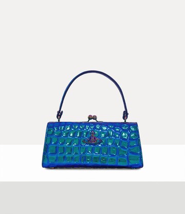 Vivienne Westwood Doll XL Bag Iridescent Croc Peacock