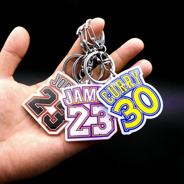 籃球球星鑰匙扣科比24詹姆斯23庫里數字亞克力掛件飾品配飾掛飾