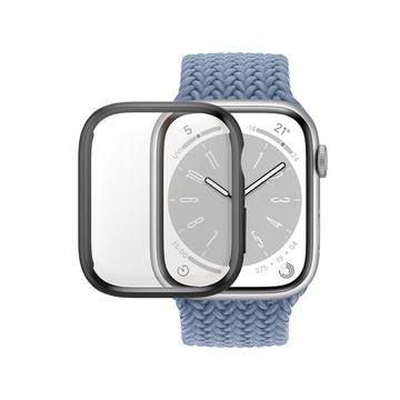 PanzerGlass Apple Watch S9 / S8 / S7 41mm 全方位D3O抗震防護高透鋼化漾玻保護殼-黑