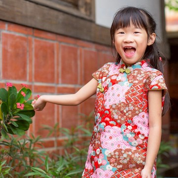 兒童旗袍 古風 冬季款 拼接和風