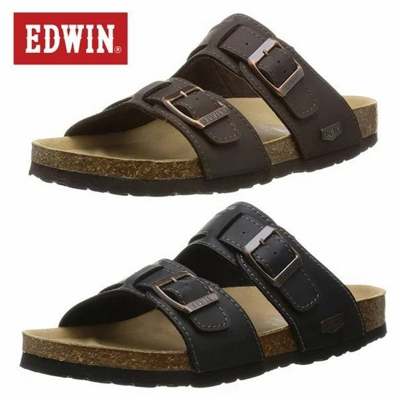 Edwin エドウィン ダブルベルト ビルケンサンダル メンズ カジュアル サンダル 夏 Ew9128 通販 Lineポイント最大0 5 Get Lineショッピング